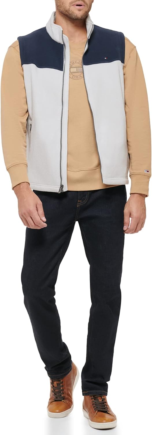 Легкий мужской жилет Tommy Hilfiger Polar Fleece, Navy/Ice — фото 2