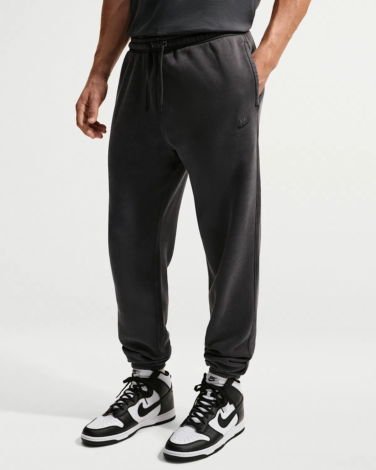 Мужские флисовые штаны Nike Sportswear Club с манжетами, Anthracite/Anthracite — фото 2
