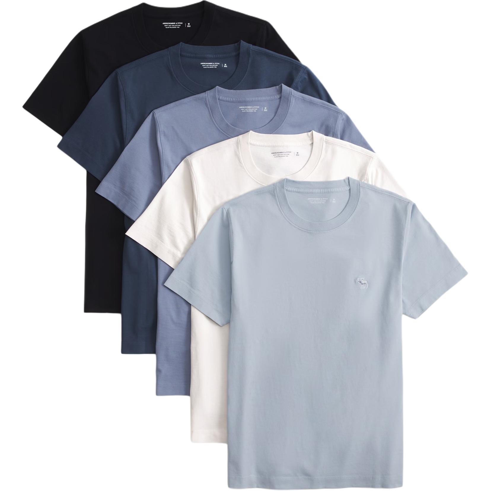 

Футболка мужская, 5 штук Abercrombie＆Fitch, синий