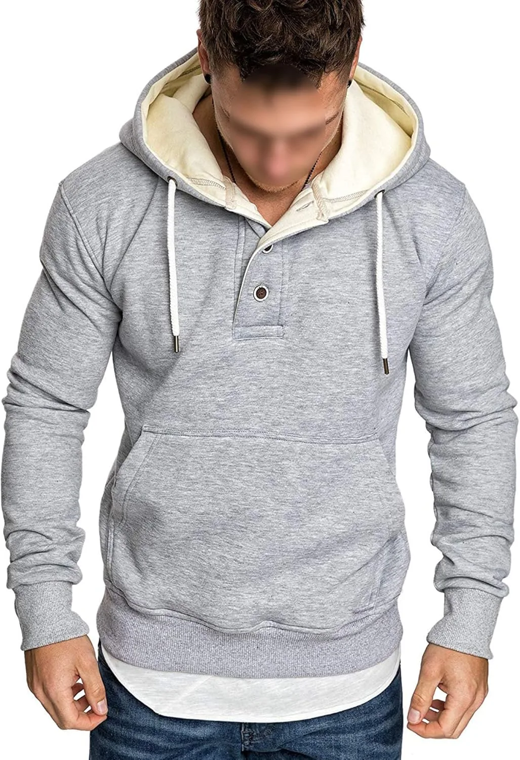 

Мужской худи с хенли из трикотажа Originals