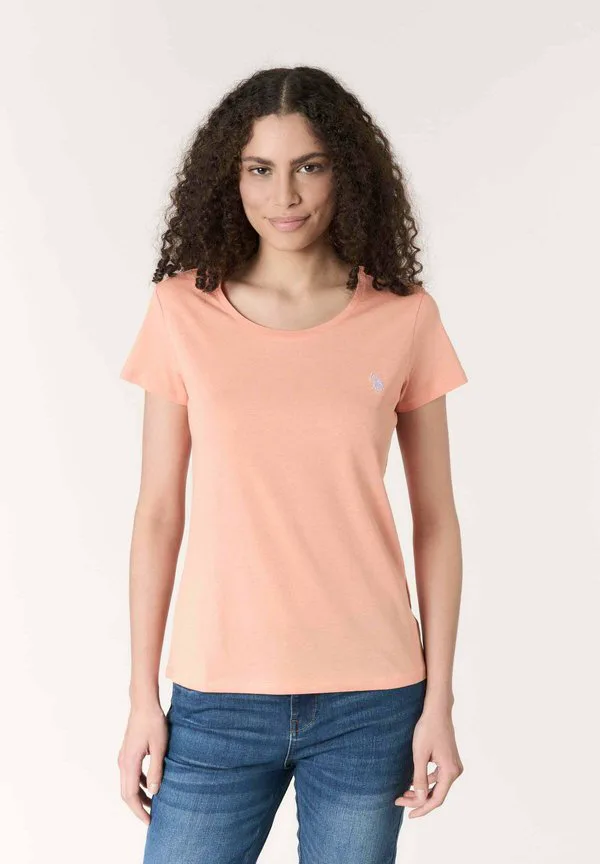 Светлая базовая футболка с логотипом U.S. Polo Assn., Rosa