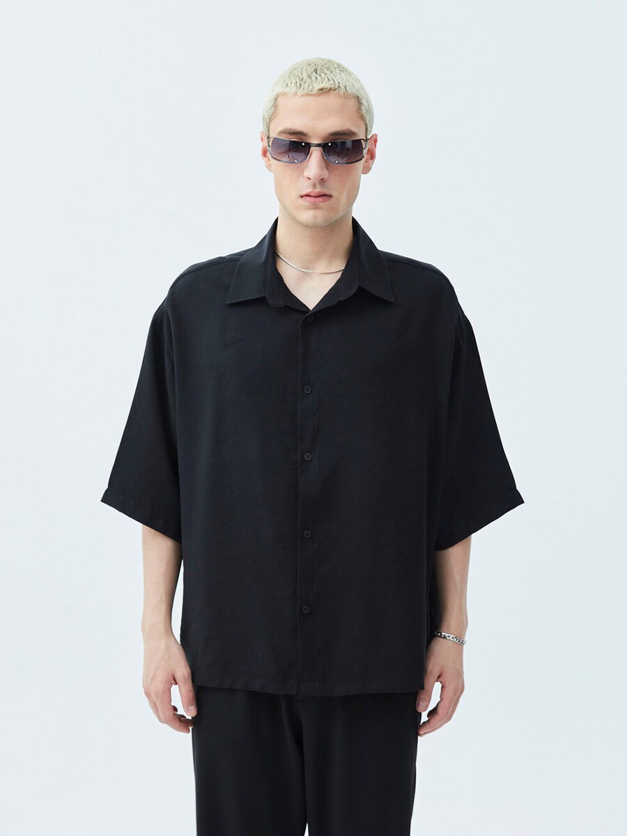 

Рубашка на пуговицах Comfort fit VAMOS CLO, черный