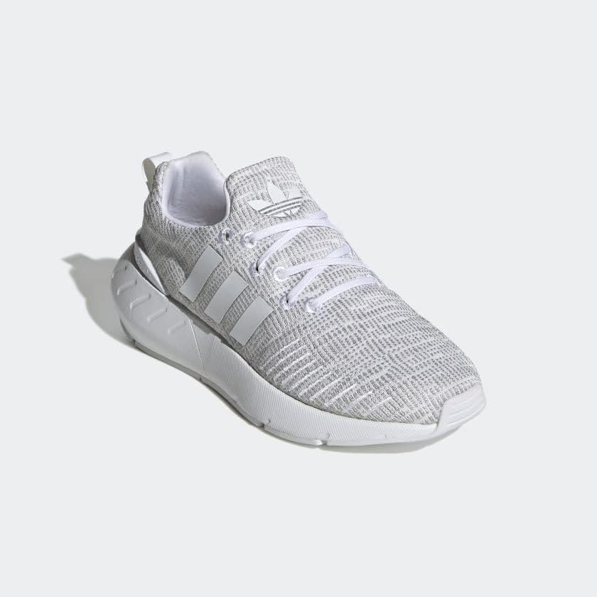 Детские кроссовки Adidas Swift Run 22 (унисекс), белый/черный/серый — фото 4