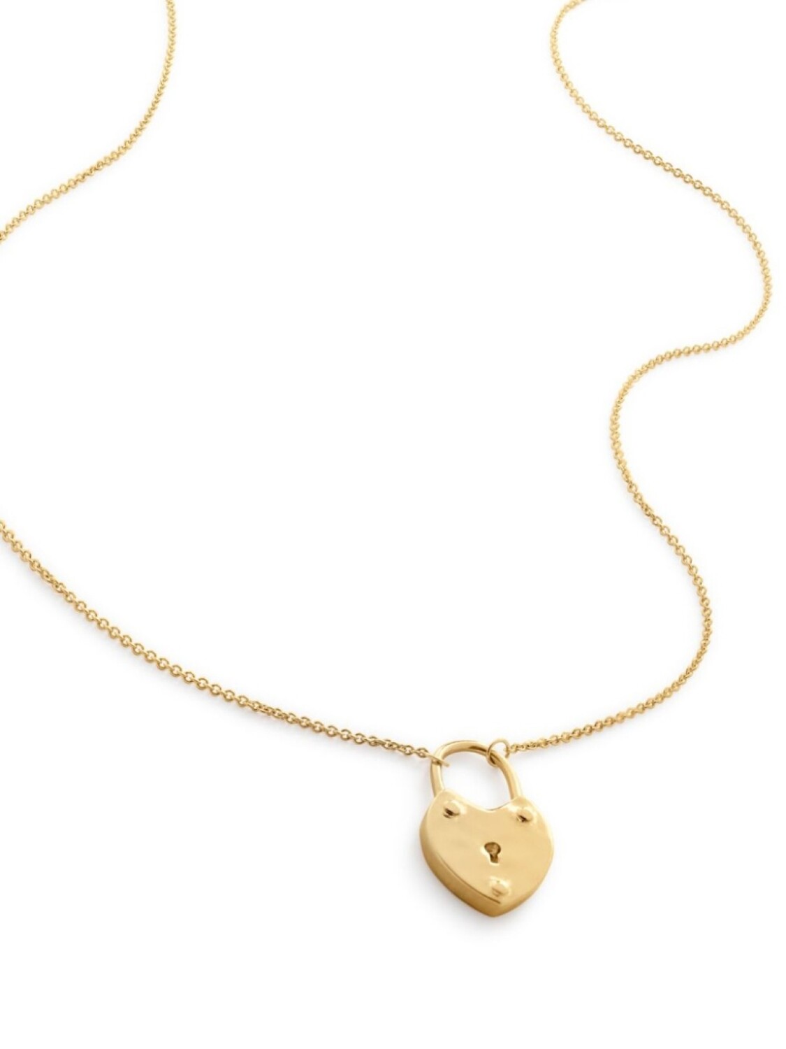 

Колье Heart Padlock Monica Vinader, золотой