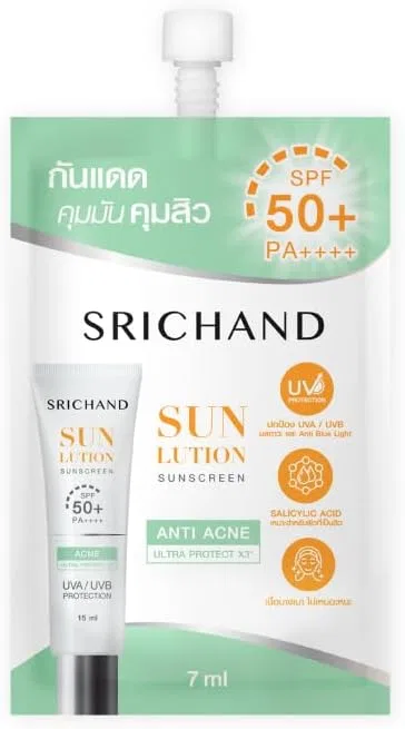 Солнцезащитный лосьон для лица и тела SRICHAND Sun Lotion A, 7 мл, белый
