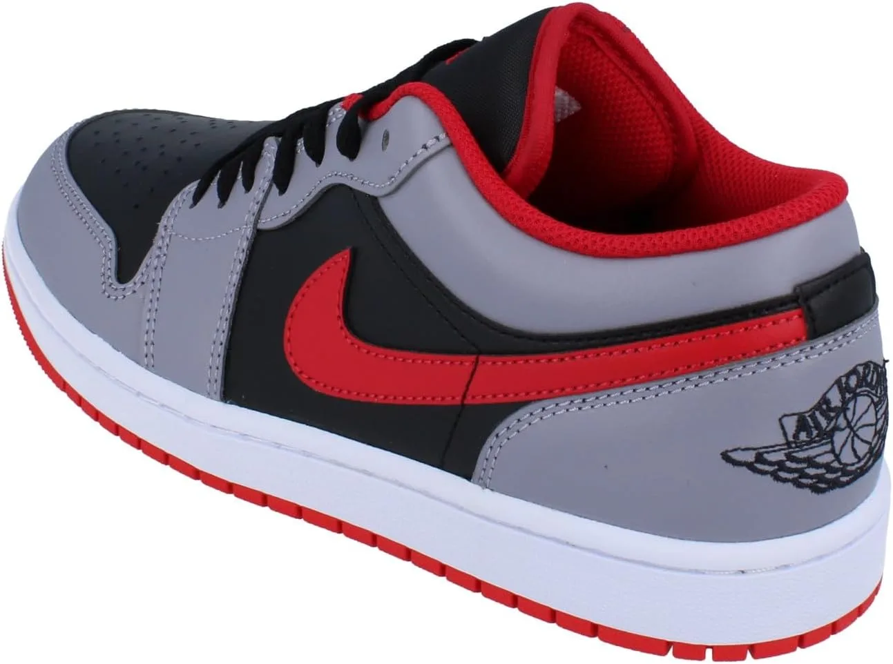 Мужские баскетбольные кроссовки Nike Air Jordan 1 Low, черный/красный/серый — фото 2