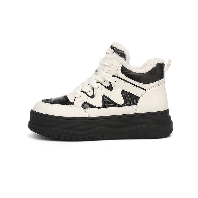 

Кеды DAPHNE Skateboard Shoes Women's High-Top, бежевый/черный