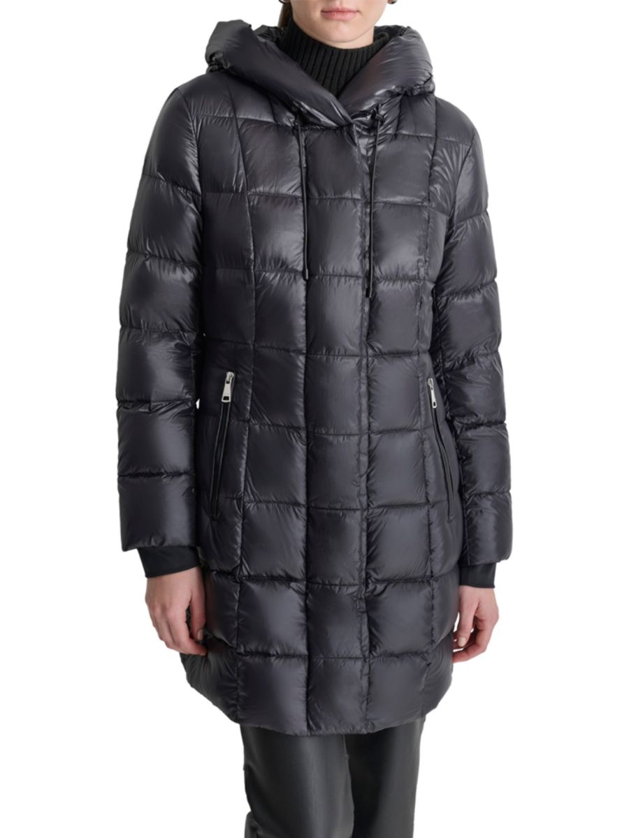 

Пуховое пальто DKNY, черный