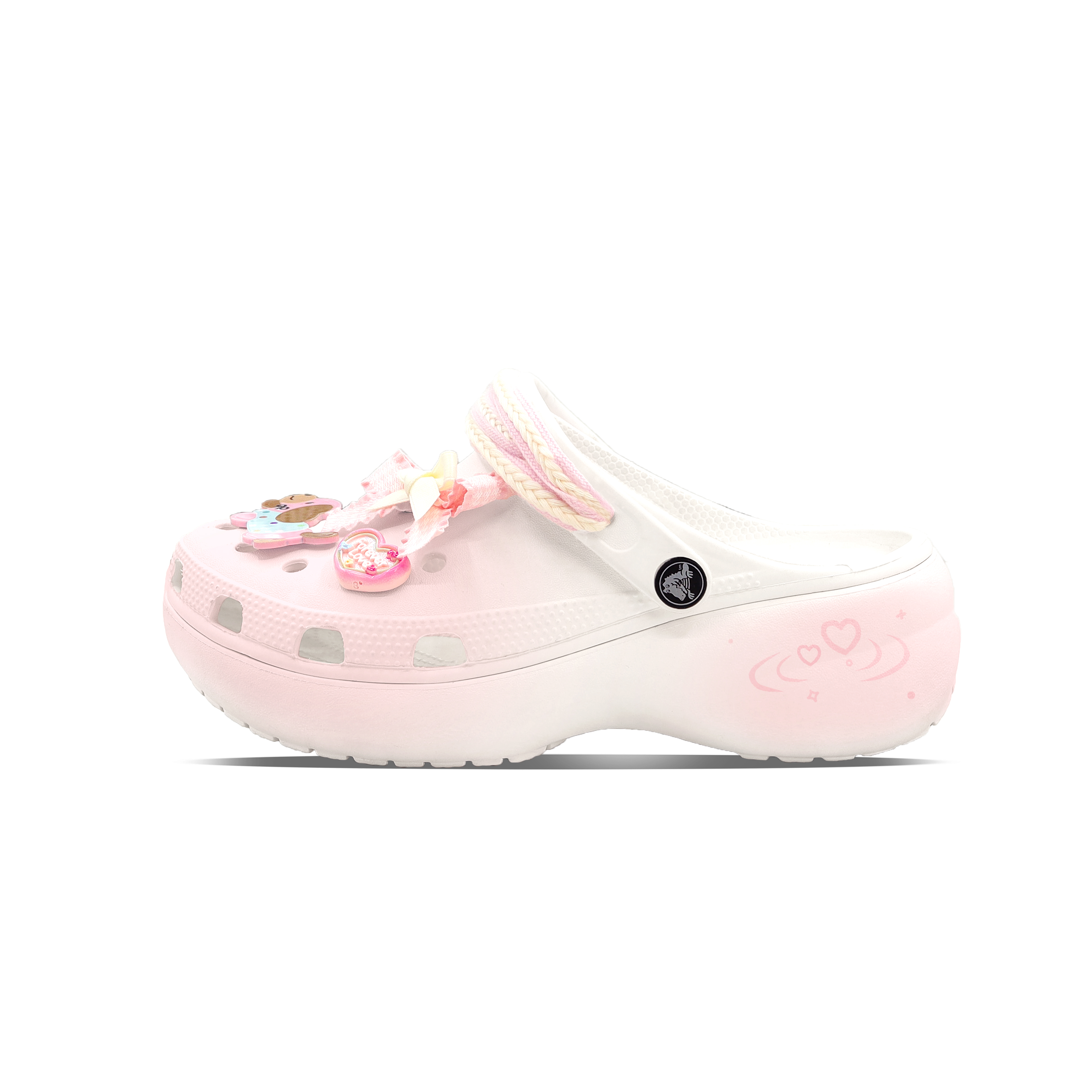 Crocs Классические сабо Heartbeat Puppy Clogs унисекс розовые