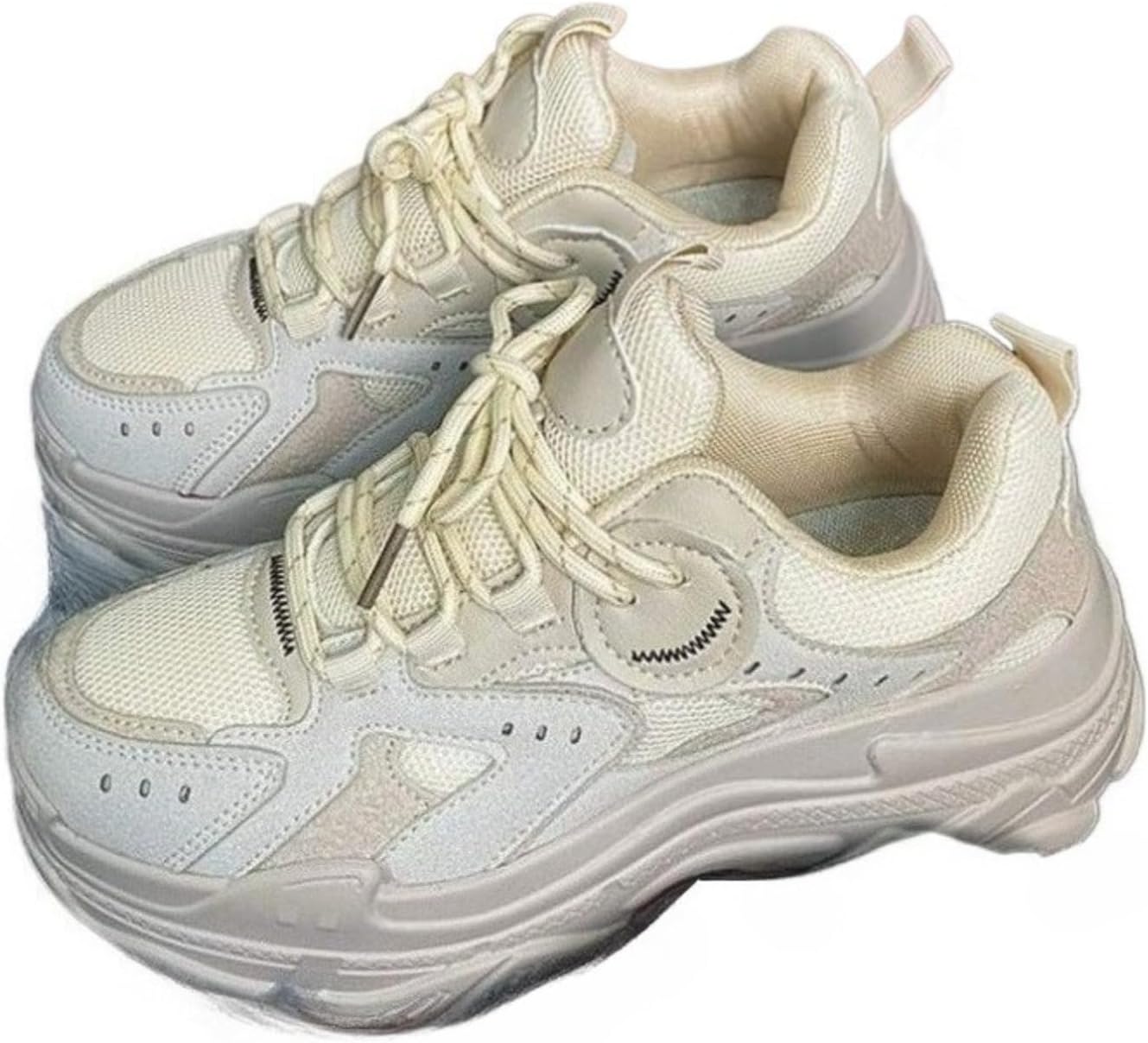 

Мужские кроссовки на массивной подошве, повседневная обувь на платформе, дышащая сетка, шнуровка, дизайн для увеличения роста, варианты в темно-сером и бежевом цвете Azttoztto