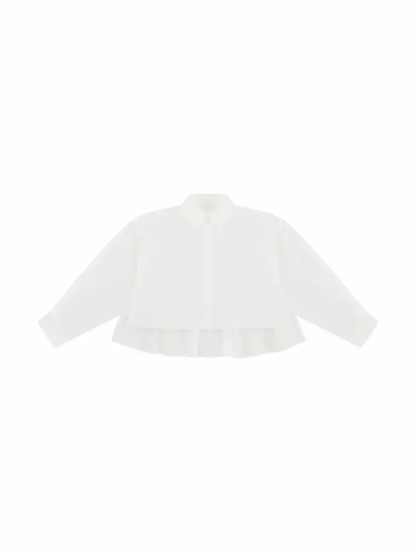 

Хлопковая рубашка с логотипом MM6 MAISON MARGIELA, белый