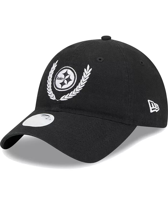 

Женская черная бейсболка Pittsburgh Steelers Leaves 9TWENTY Adjustable Hat New Era
