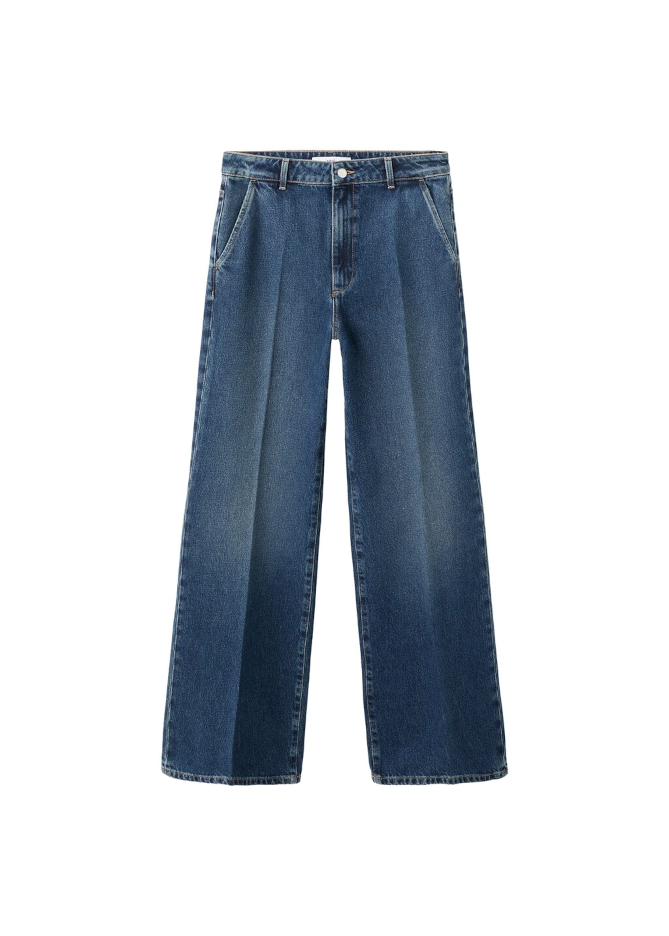 

MANGO Широкие джинсы 'Mae' в темно-синем цвете