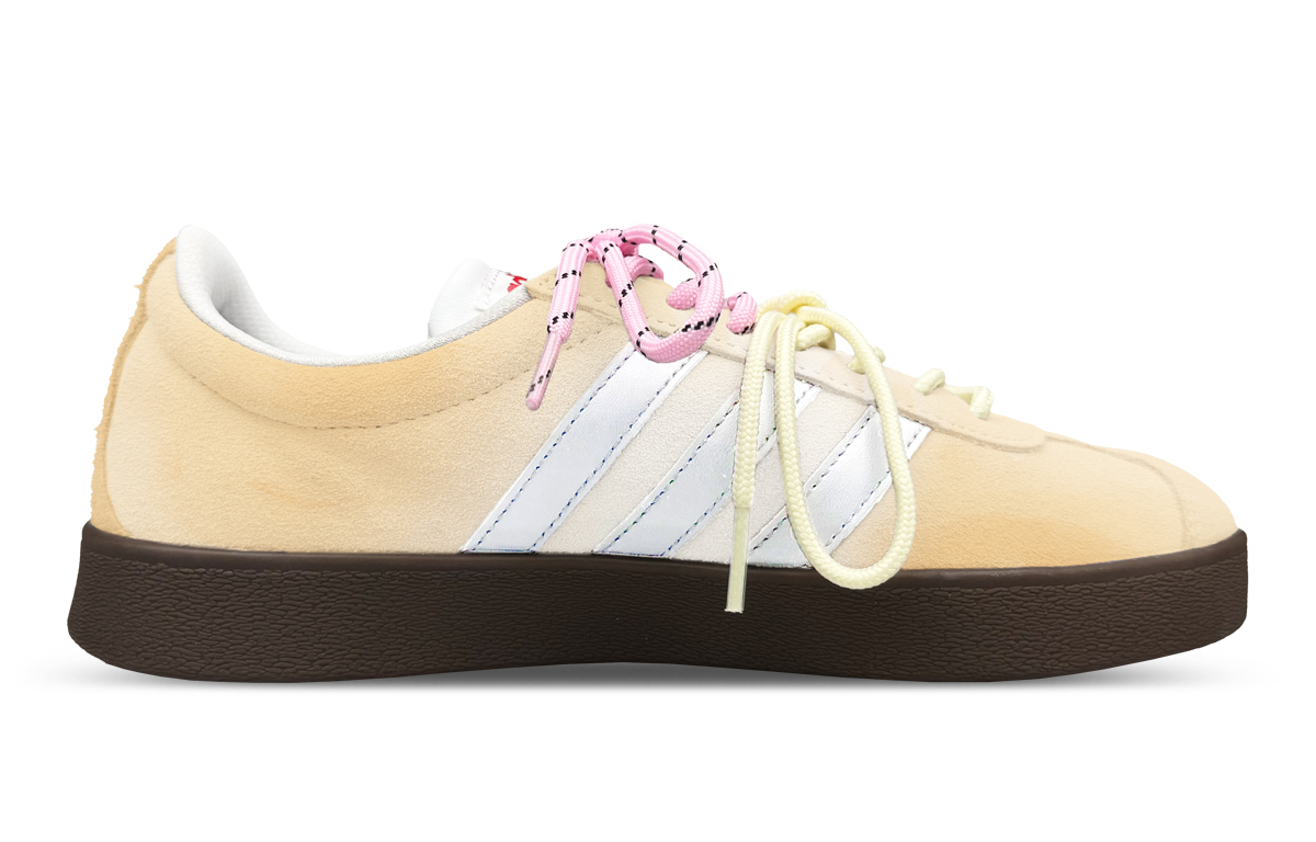 VL COURT 2.0 низкие скейтборд кроссовки unisex желтые Adidas, белый — фото 3