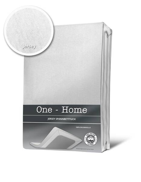 

Простынь на подгонке One-Home Jersey weiß 200x200 cm, 200x25x200 см, белый