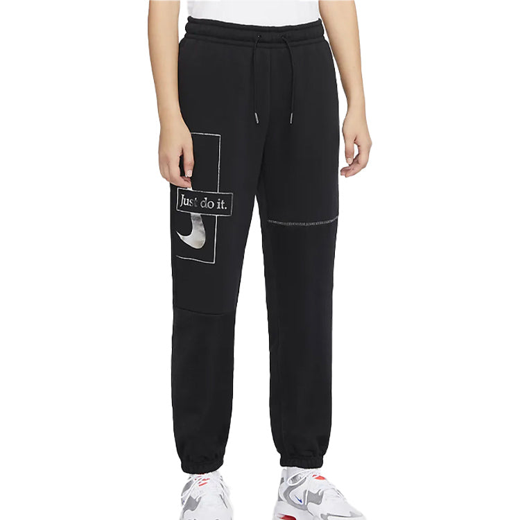 Спортивные брюки (WMNS) Nike Sportswear Icon Clash Casual Loose Bundle Feet Sports Pants/Trousers/Joggers Black DC0655-010 — фото 4