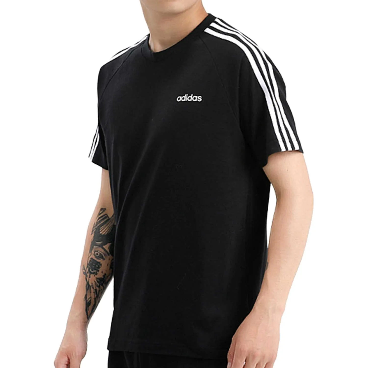 Adidas Neo Футболка мужская Black Crew Neck Moderate Straight Fit — фото 4