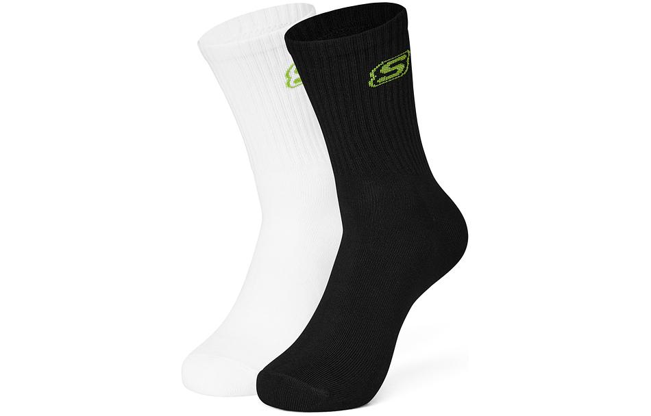

Носки до середины голени унисекс, 2 шт Skechers, 2 Pack (White+Carbon Black)