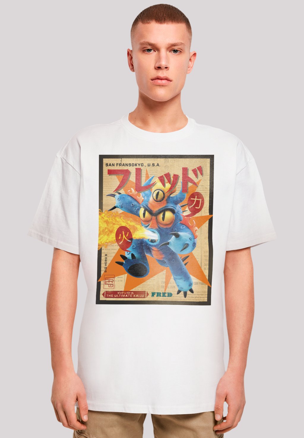 

Футболка с принтом BIG HERO 6 FRED NEWSPAPER F4NT4STIC, белый