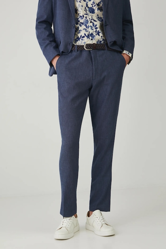 

Брюки с добавлением льна Medicine, темно-синий