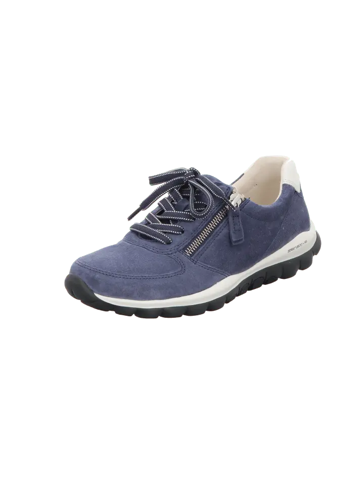 

Низкие кроссовки Gabor Comfort Bequem Schnür Sportl Lose Einlagen, цвет jeans/weiss