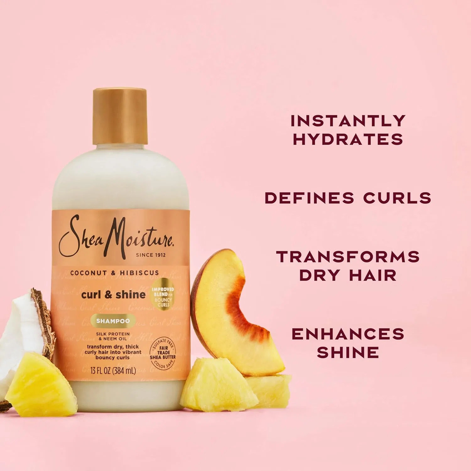 Шампунь для кудрявых и блестящих волос «Coconut & Hibiscus Curl & Shine» от Shea Moisture Shea Moisture — фото 4
