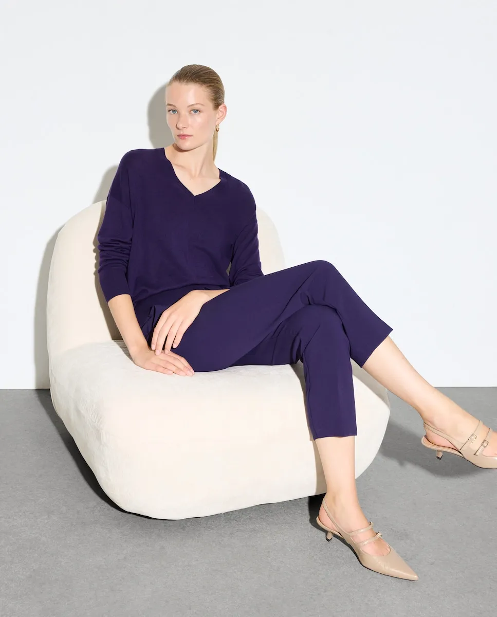 

Женский джемпер с V-образным вырезом Woman El Corte Inglés, фиолетовый