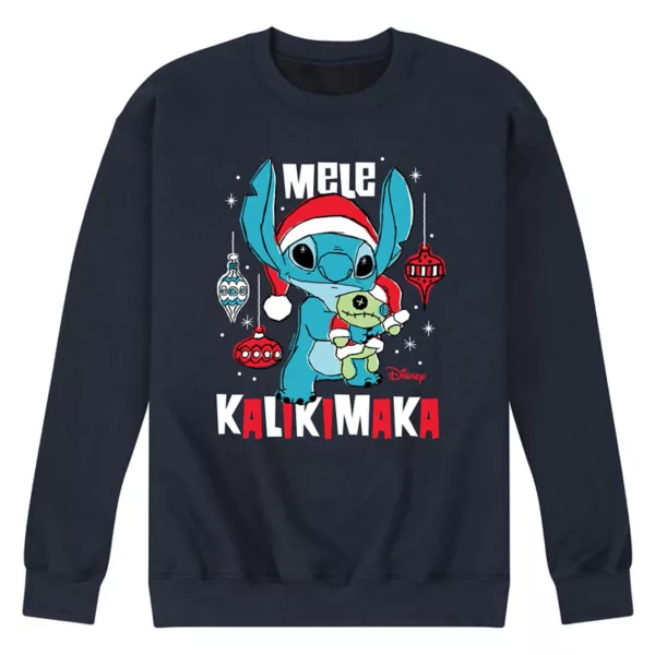 

Мужская флисовая толстовка Lilo & Stitch mele kalikmaka Disney, синий