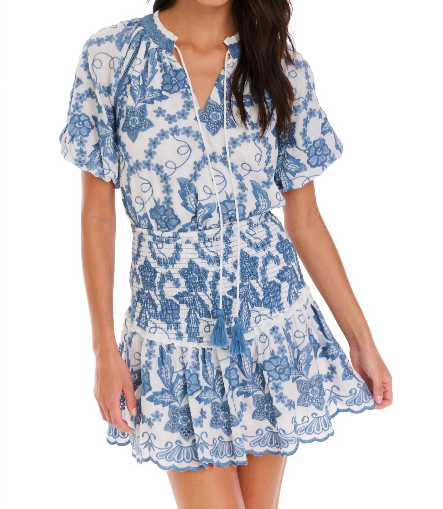 

Мини-юбка Juniper в цвете Coronet Blue ALLISON NEW YORK