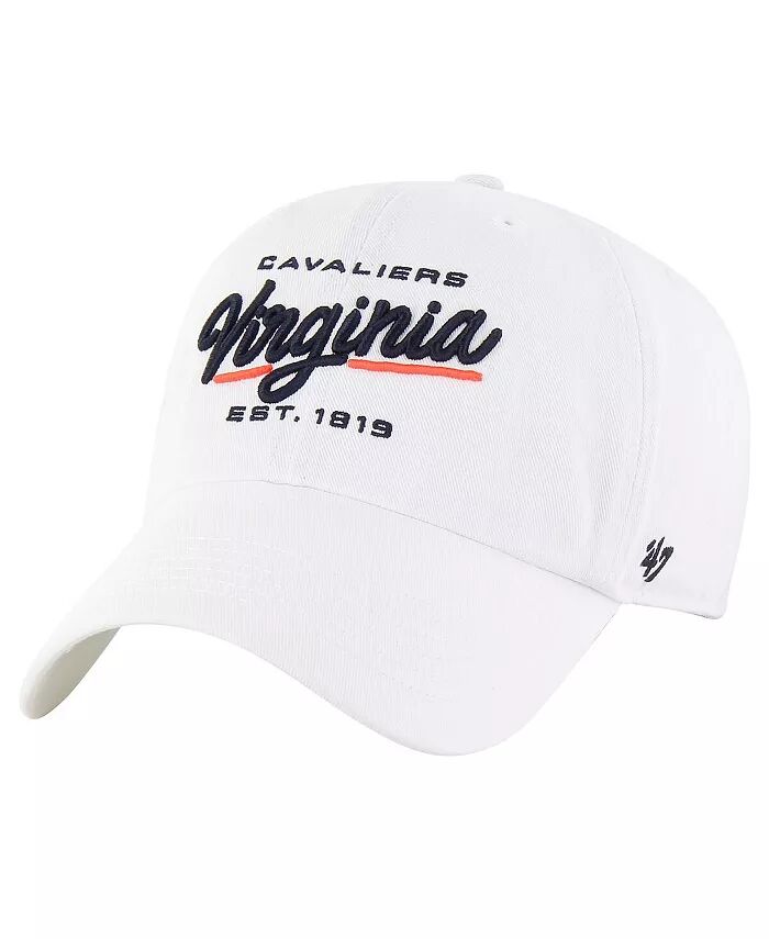 

Женская белая шапка Virginia Cavaliers Sidney Clean Up Adjustable '47 Brand