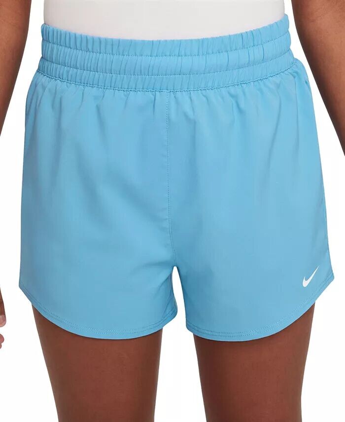 

Тканые тренировочные шорты с высокой талией Big Girls One Dri-FIT Nike, синий