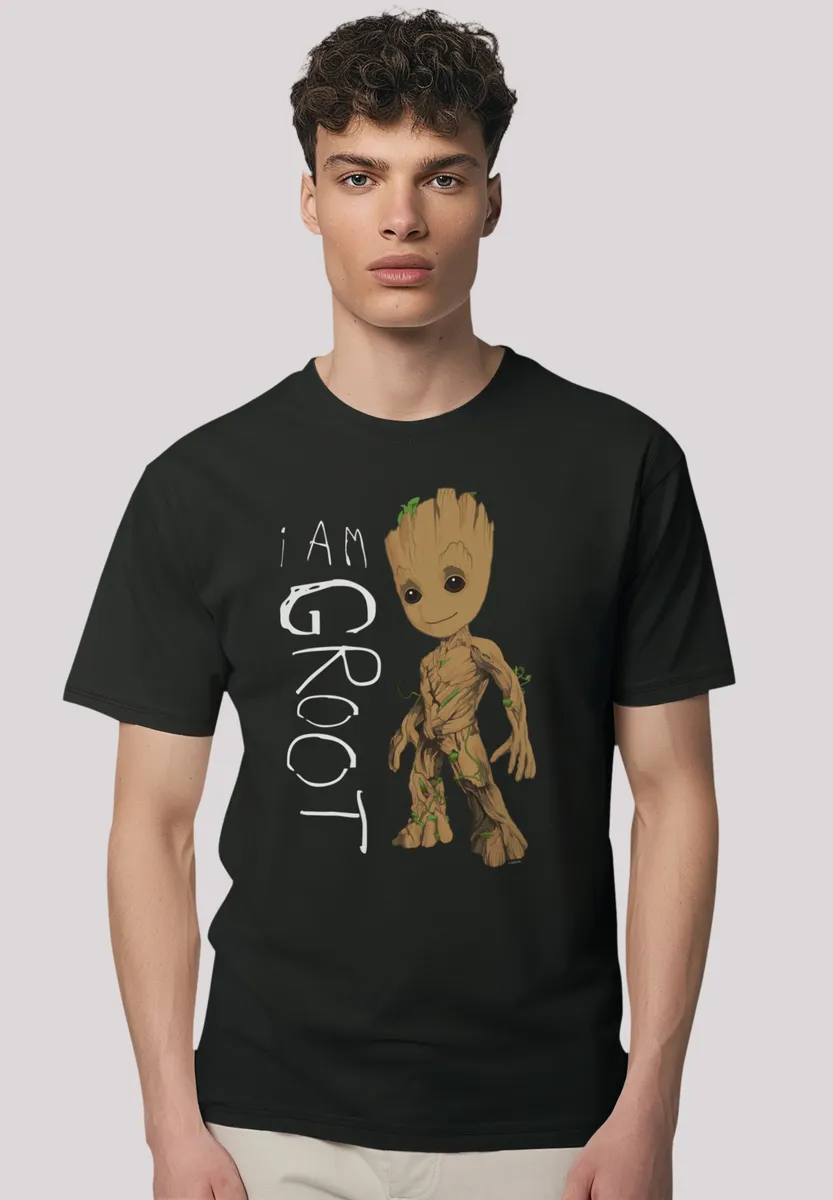 

F4NT4STIC Футболка "Marvel Guardians of the Galaxy I am Groot", премиум качество, черный