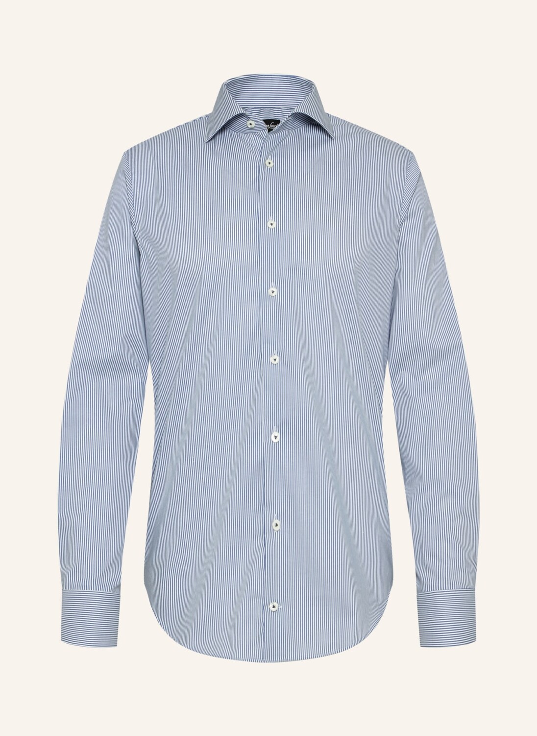 

Рубашка slim fit с длинным рукавом и воротником акулы van Laack, темно-синий
