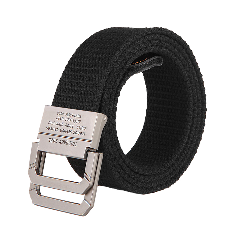 

Двухкольцевая пряжка Корейский стиль Повседневный холщовый ремень Унисекс 3,5 см ACUC