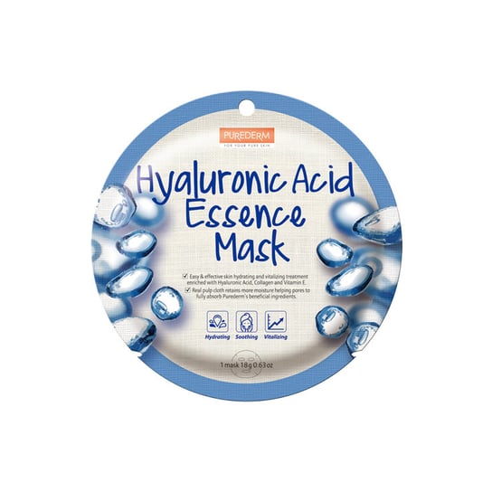 

Тканевая маска с гиалуроновой кислотой 18г Purederm, Hyaluronic Acid Essence Mask