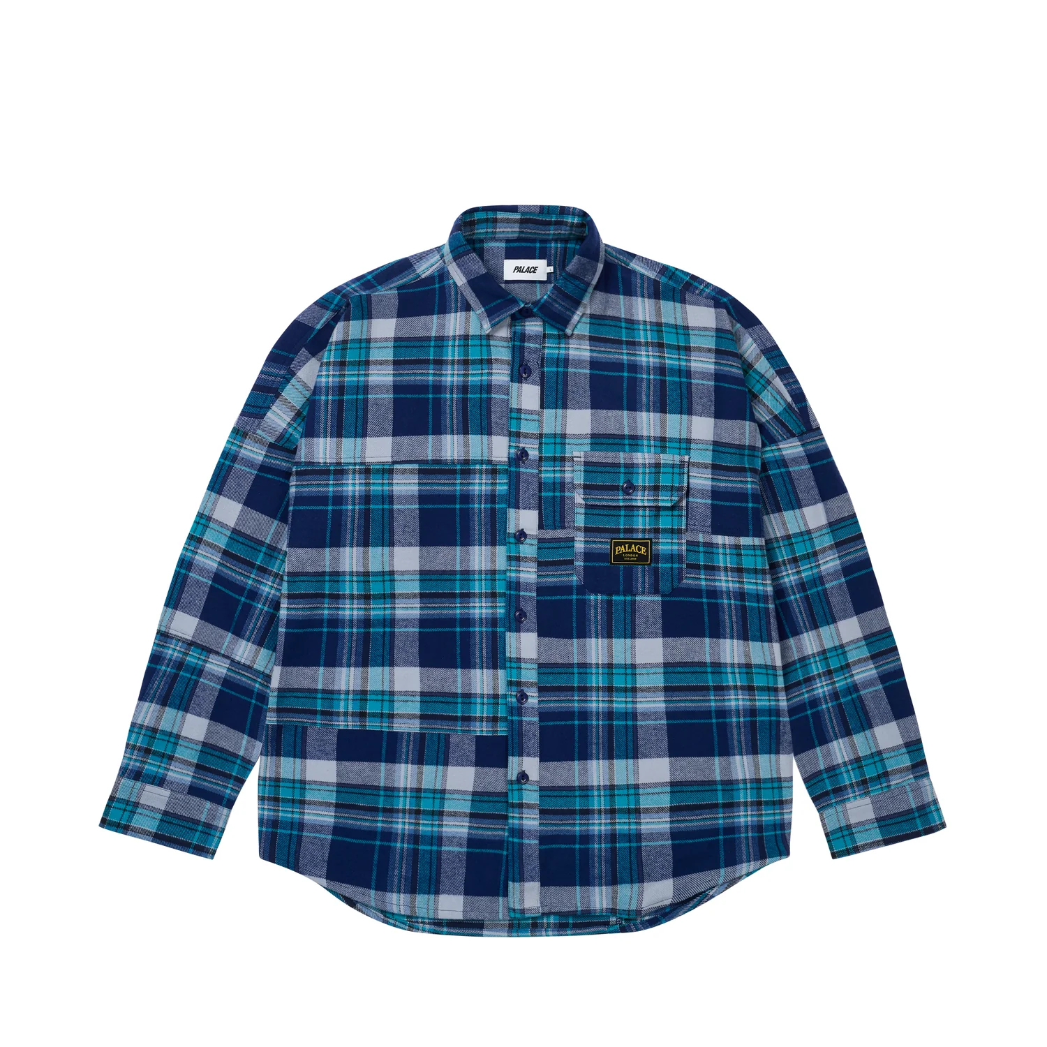 

Рубашка-поло FW25 DROP2 с нашивкой "Лесоруб яка" (унисекс) Palace, синий