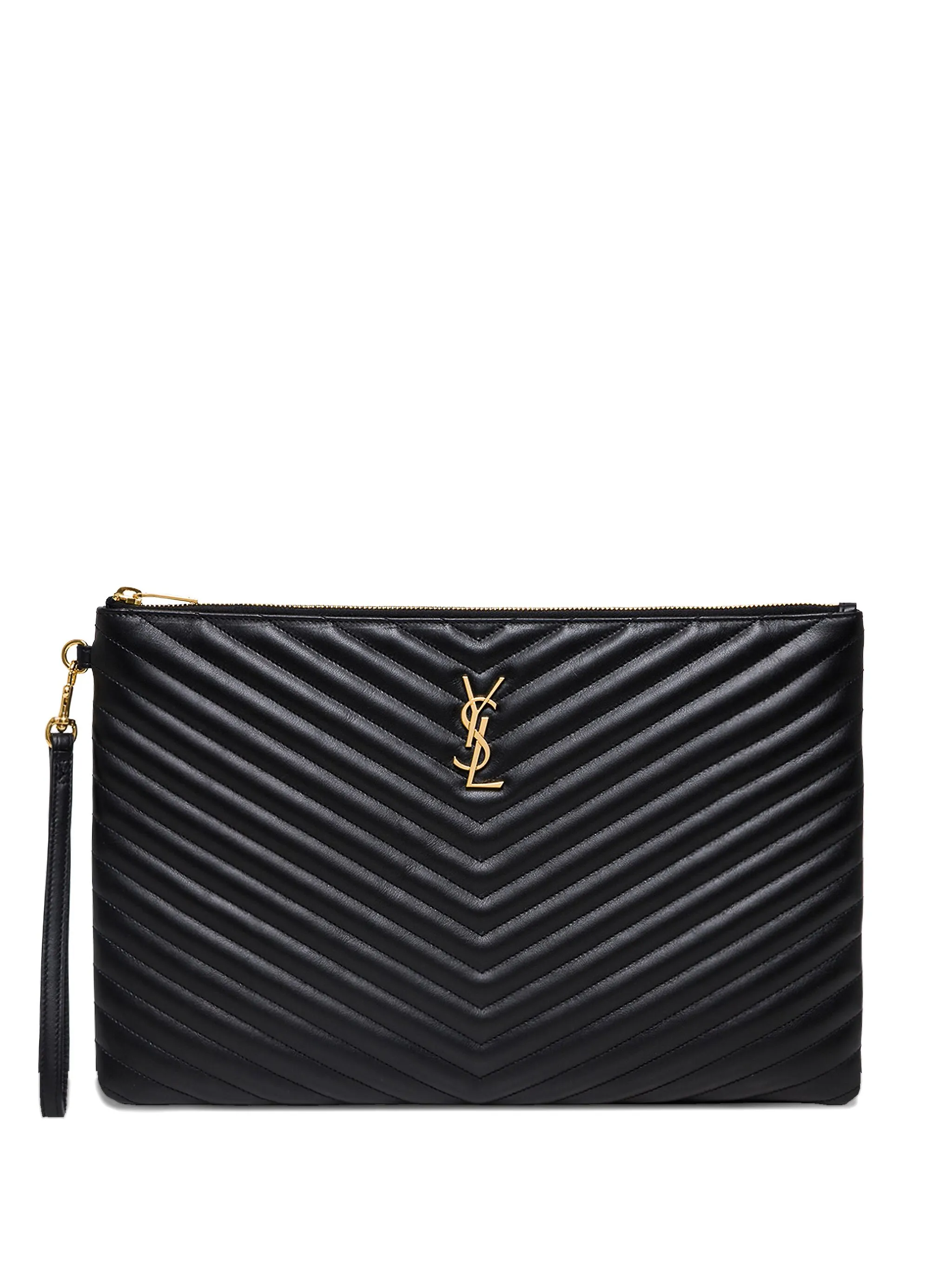 

Клатч Cassandre с логотипом Saint Laurent, черный