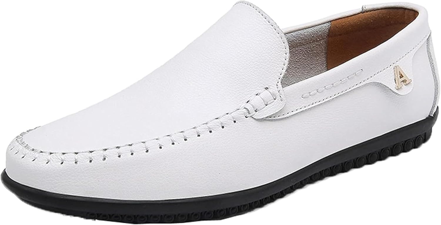 

Мужские повседневные туфли Penny City Fu на весну и осень, из мягкой кожи с низкой посадкой для повседневной езды Generic, белый