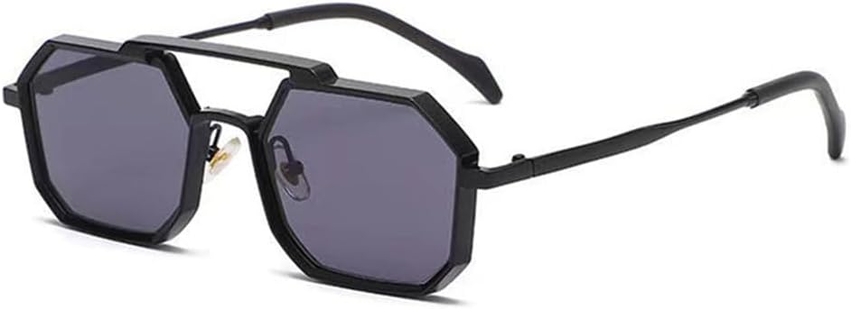 

Солнцезащитные очки в крупной металлической оправе, модные женские и мужские солнцезащитные очки с зеркальными линзами, защита от ультрафиолета UV400 LOVQZAOF, Black Grey