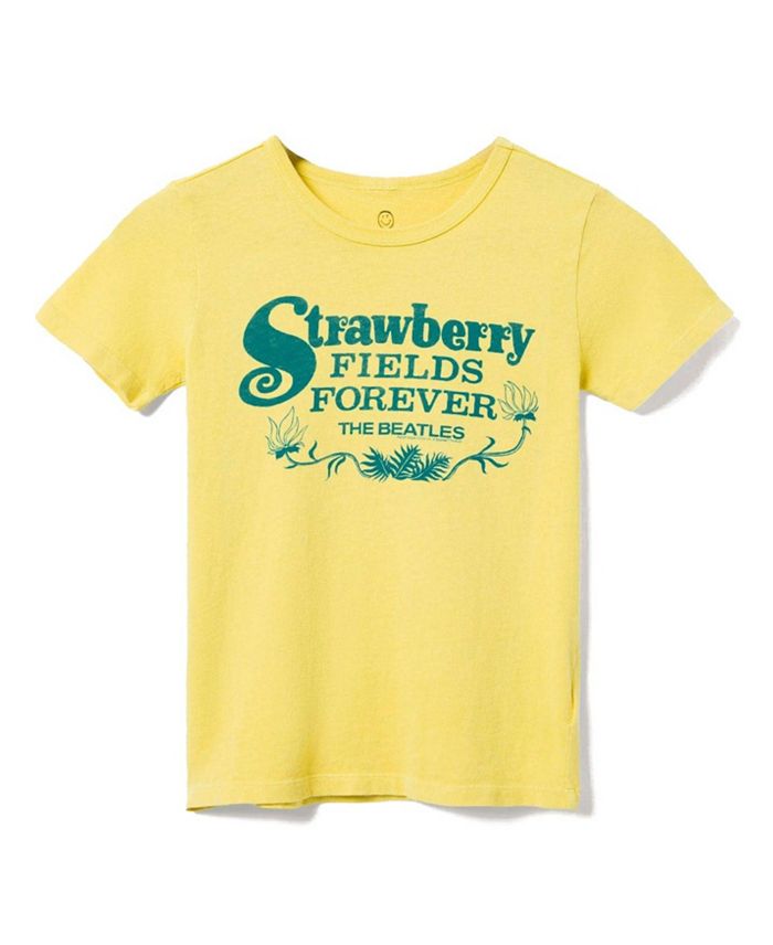 

Унисекс футболка The Beatles Strawberry Fields - для малышей и детей постарше Junk Food Clothing, желтый