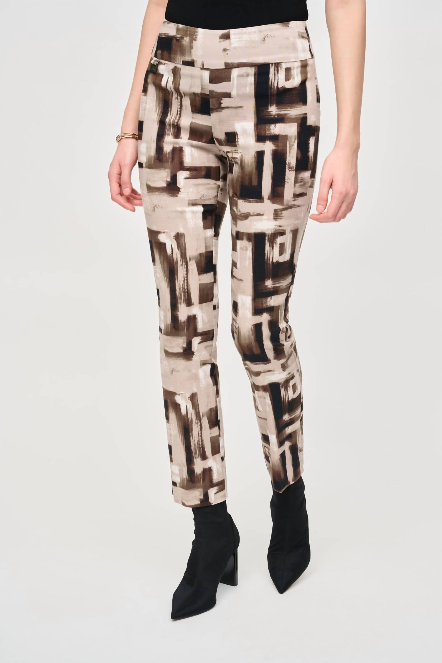 

Штаны Millennium Abstract Print Slim Pull On в цвете ванильный микс Joseph Ribkoff, мультиколор