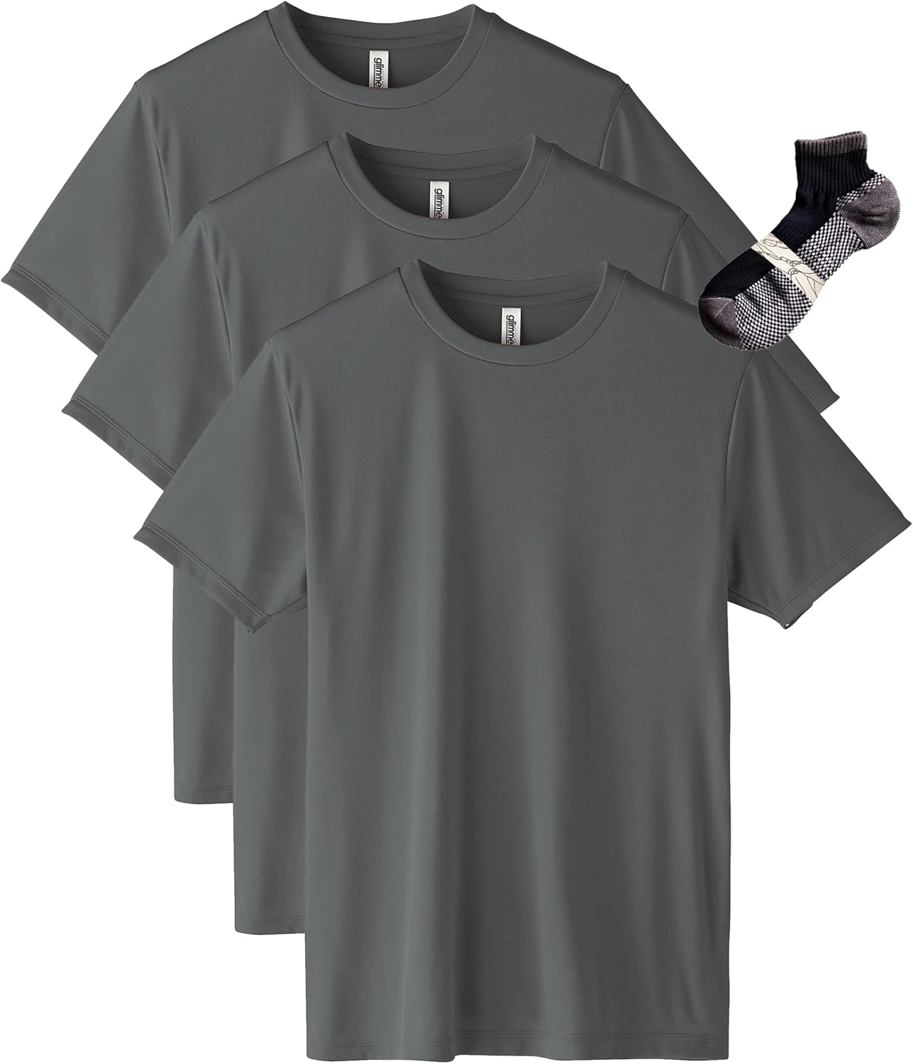 

Футболка с коротким рукавом Glimmer 00350-AIT из трикотажа Interlock Dry плотностью 3,5 унции, с круглым вырезом, темно-серый