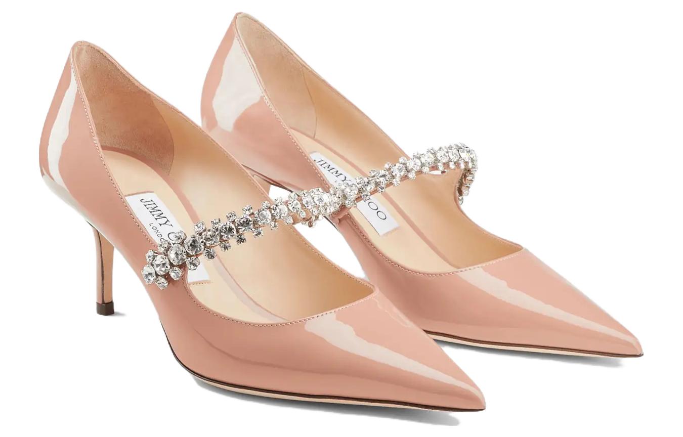 Бинг Слим Хилл Высокие каблуки 6,5 см Женские Балетный розовый Jimmy Choo — фото 3
