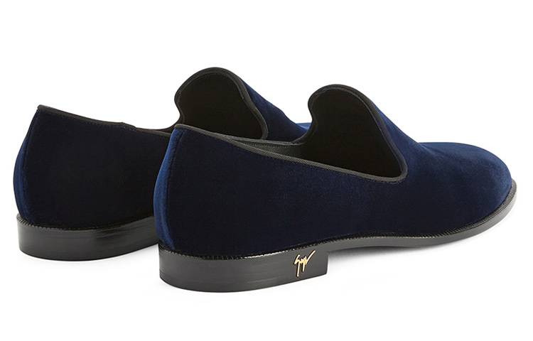 Женские лоферы Gatien с велюровым эффектом Giuseppe Zanotti, синие — фото 4