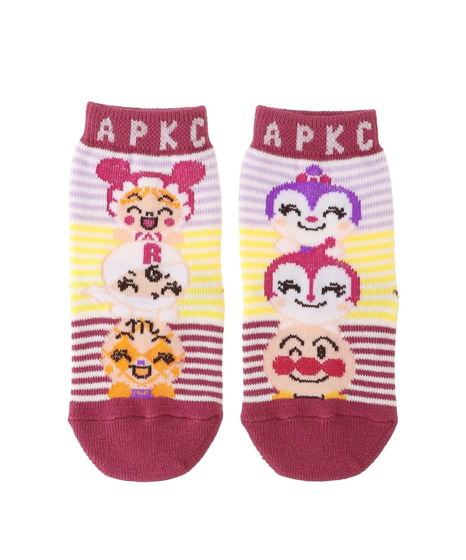 APKC/(K) Обычные носки Niconico Кокин-чан Докин-чан Anpanman Kids Collection, pink
