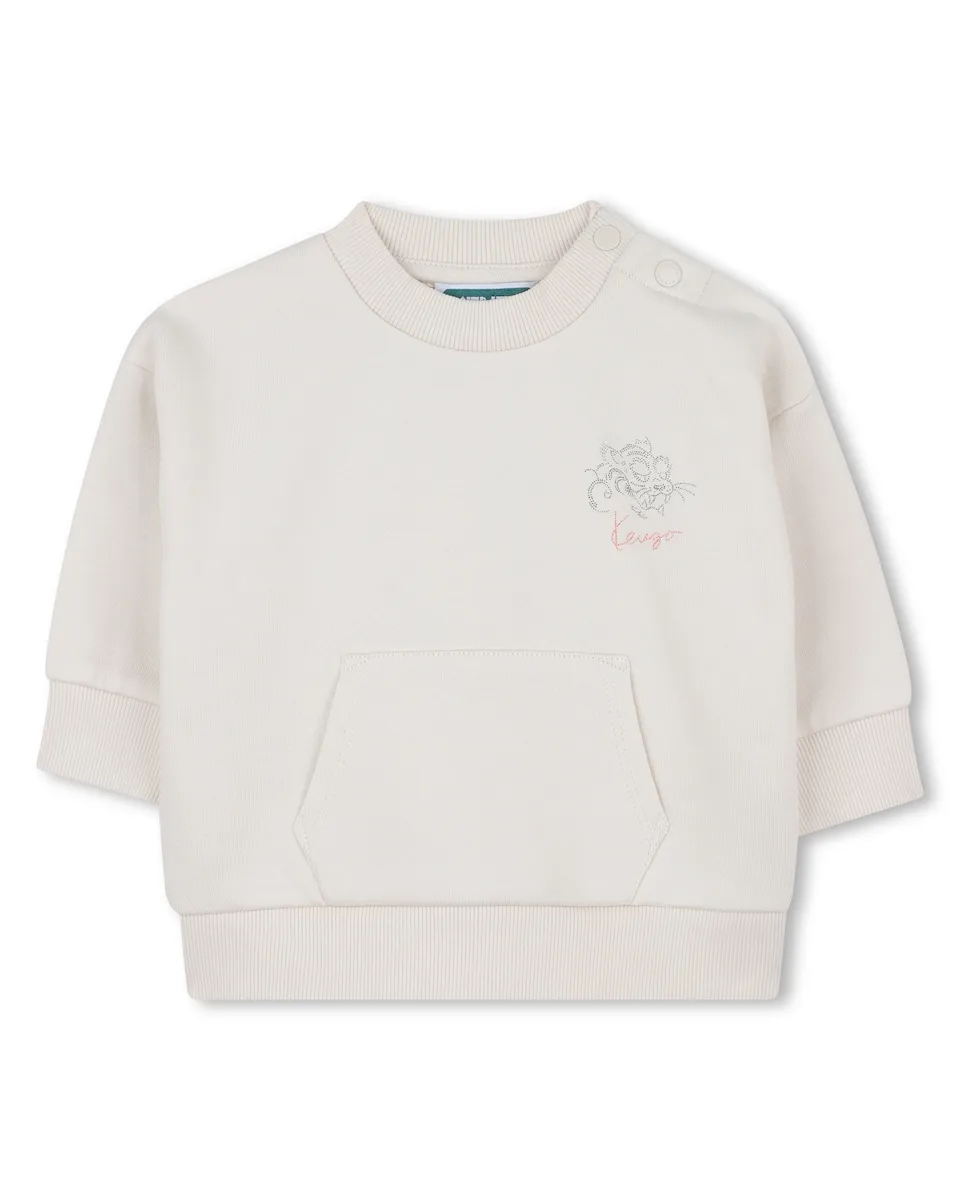 

Натуральный хлопковый свитер для малыша Kenzo Kids, светло-бежевый