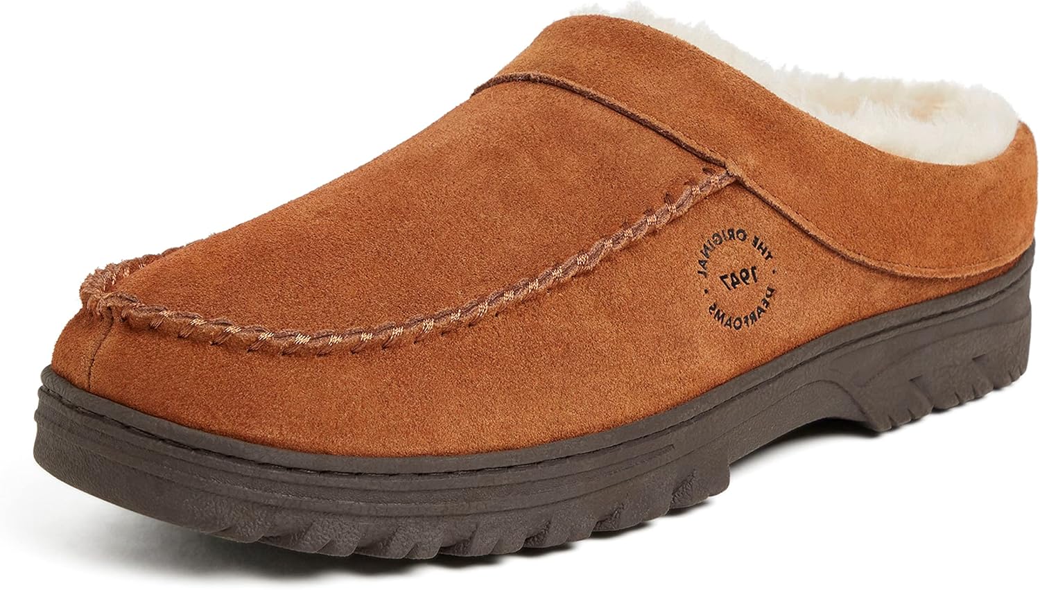 

Мужские сабо Dearfoams Reed из настоящей замши, Chestnut