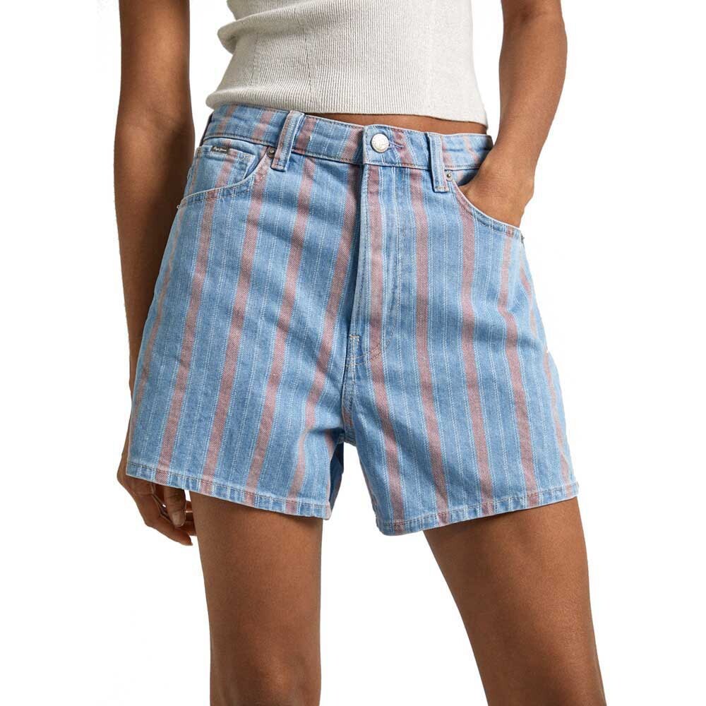 

Шорты Pepe Jeans A-Line Stripe Fit denim, синий