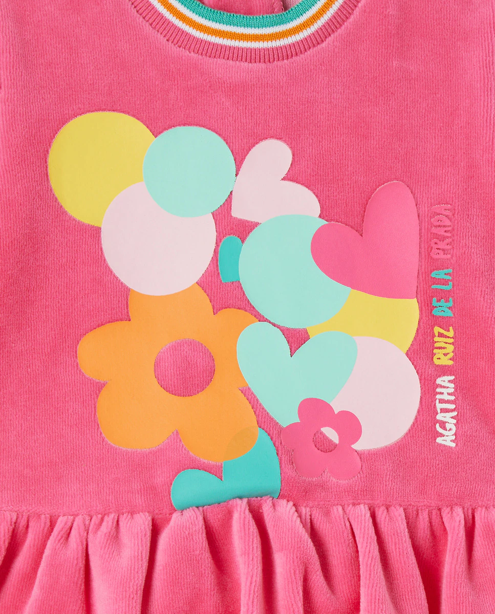 

Комплект из платья и колготок с цветочным принтом Agatha Ruiz de la Prada, розовый
