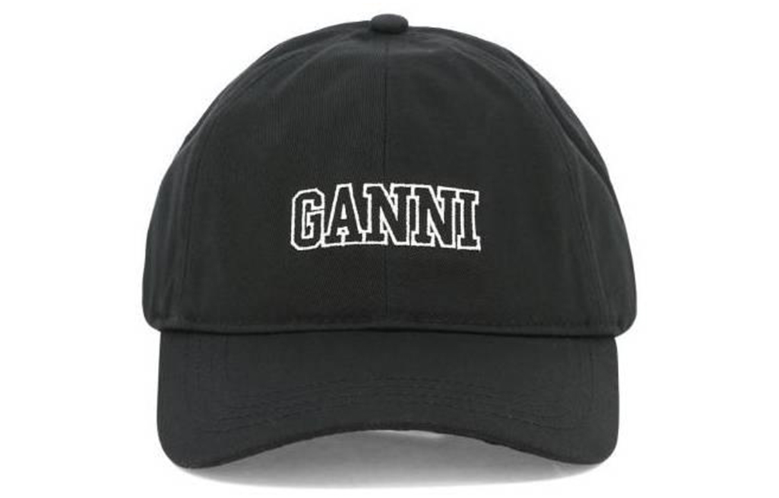 

Бейсболка с вышитым логотипом GANNI, черный